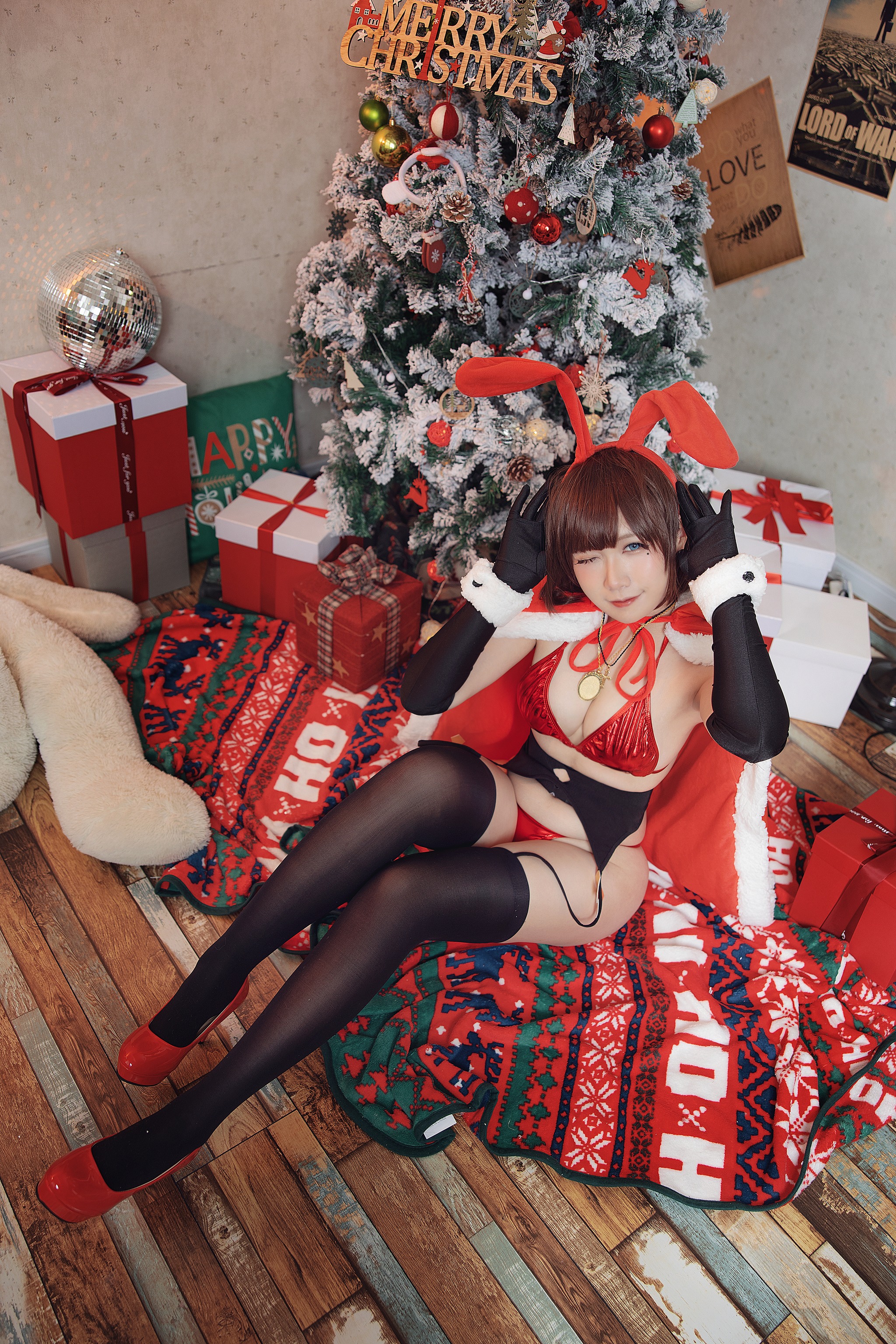 图片[1]-麻花麻花酱 – NO.007 圣诞兔子 [22P]-XikXak